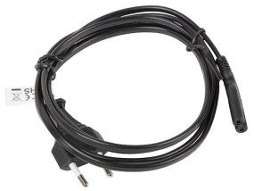 foto de CABLE DE ALIMENTACION LANBERG OCHO CEE 7/16 A IEC320 C7 1.8M