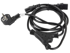 foto de CABLE DE ALIMENTACION LANBERG SCHUKO CEE 7/7 A 2X IEC320 C13 2M