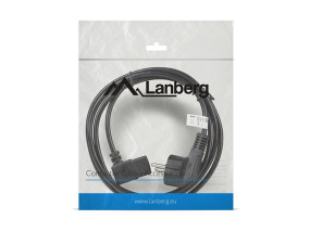 foto de CABLE DE ALIMENTACION LANBERG SCHUKO CEE 7/7 A IEC320 C13 ACODADO 1.8M