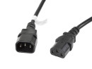 foto de CABLE ALARGADOR LANBERG ALIMENTACION CPU IEC320 C13 H/IEC320 C14 M VDE 3M