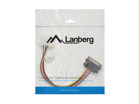 foto de CABLE ALIMENTACION LANBERG MOLEX HEMBRA/SATA MACHO 15CM