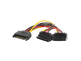 foto de CABLE ALIMENTACION LANBERG SATA MACHO/2X SATA HEMBRA 15CM