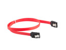 foto de CABLE SATA III LANBERG 6GB/S HEMBRA HEMBRA CLIP METAL 30CM ROJO