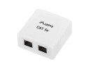 foto de ROSETA DE SUPERFICIE LANBERG CAT.5E UTP 2X TOMA RJ45 BLANCO