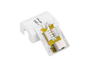 foto de ROSETA DE SUPERFICIE LANBERG CAT.6 FTP 1X TOMA RJ45 BLANCO