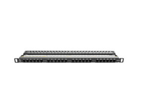 foto de PATCH PANEL LANBERG CAT.6 UTP 24 PUERTOS 0.5U RACK 19 NEGRO