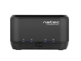 foto de DOCKING STATION NATEC KANGAROO DUAL USB 3.0 SATA NEGRA