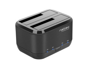 foto de DOCKING STATION NATEC KANGAROO DUAL USB 3.0 SATA NEGRA