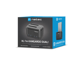 foto de DOCKING STATION NATEC KANGAROO DUAL USB 3.0 SATA NEGRA