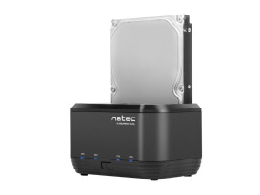 foto de DOCKING STATION NATEC KANGAROO DUAL USB 3.0 SATA NEGRA