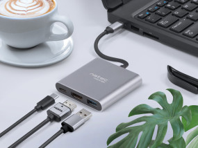 foto de ADAPTADOR NATEC MULTIPUERTO USB-C A USB 3.0 HDMI 4K