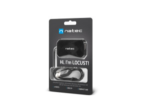 foto de HUB NATEC LOCUST 4 PUERTOS USB 2.0 NEGRO