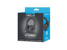 foto de AURICULARES NATEC RHEA NEGRO MICROFONO ALAMBRICO JACK 3.5MM