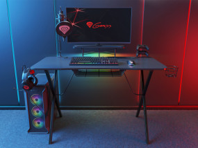 foto de MESA GAMING GENESIS HOLM 300 RGB NEGRO CARBONO