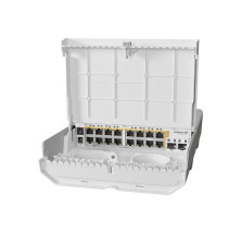 foto de SWITCH EXTERIOR MIKROTIK NETPOWER 16P CRS318-16P-2S+OUT