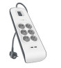 foto de REGLETA BELKIN SURGERSTRIP 6 TOMAS 2x USB/ A PROTECCION ANTIPICOS BLANCO MONTABL