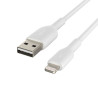 foto de CABLE LIGHTNING BELKIN BOOSTCHARGE MACHO A USB/ A MACHO 0,15M BLANCO