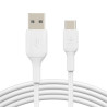 foto de CABLE USB BELKIN USB/ A MACHO A TIPO C MACHO 1M BLANCO