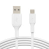 foto de CABLE USB BELKIN BOOSTCHARGE microUSB MACHO A USB/ A MACHO 1M BLANCO