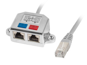 foto de ADAPTADOR LANBERG SPLITTER ETHERNET FTP RJ45 A 2X RJ45
