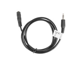 foto de CABLE LANBERG ESTEREO JACK 3.5 MM MACHO A JACK 3.5 MM HEMBRA NEGRO 1.5 M