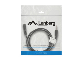 foto de CABLE LANBERG ESTEREO JACK 3.5 MM MACHO A JACK 3.5 MM HEMBRA NEGRO 1.5 M