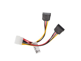 foto de CABLE LANBERG ALIMENTACION MOLEX MACHO A 2X SATA HEMBRA 15 CM