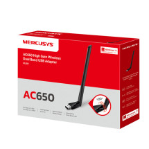 foto de ADAPTADOR MERCUSYS AC650 HIGH GAIN WIRELESS DUAL BAND USB ADAPATER