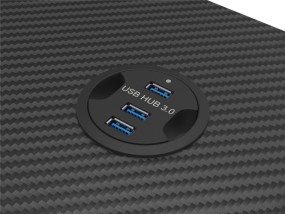 foto de MESA GAMING GENESIS HOLM 510 RGB NEGRO CARBONO 160X75 CM