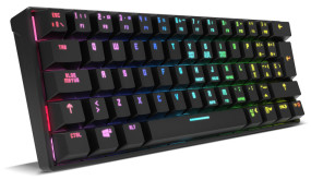 foto de TECLADO MINI KROM GAMING KLUSTER BLUETOOTH RETROILUMINADO MECANICO NEGRO