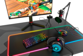 foto de TECLADO MINI KROM GAMING KLUSTER BLUETOOTH RETROILUMINADO MECANICO NEGRO