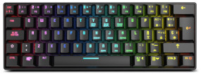 foto de TECLADO MINI KROM GAMING KLUSTER BLUETOOTH RETROILUMINADO MECANICO NEGRO