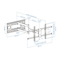 foto de SOPORTE PARED TOOQ LP4380XL-B 43-80 NEGRO