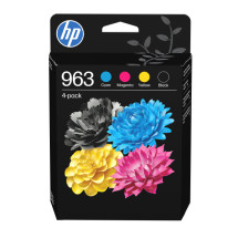 foto de HP Paquete de 4 cartuchos de tinta Original 963 negro/cian/magenta/amarillo