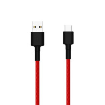 foto de CABLE USB XIAOMI USB MACHO USB TIPO-C MACHO ROJO NEGRO