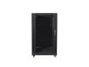 foto de ARMARIO RACK LANBERG 22U 600X600 FLAT PACK PUERTA CRISTAL NEGRO