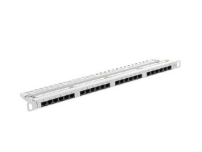 foto de PATCH PANEL LANBERG CAT.6 UTP 24 PUERTOS 0.5U RACK 19 GRIS