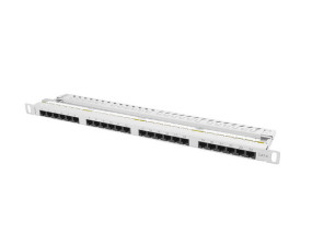 foto de PATCH PANEL LANBERG CAT.6 UTP 24 PUERTOS 0.5U RACK 19 GRIS