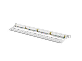 foto de PATCH PANEL LANBERG CAT.6 UTP 24 PUERTOS 0.5U RACK 19 GRIS