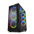 foto de CAJA ATX SHARKOON REV300 2XUSB3.0 RGB SIN FUENTE NEGRO