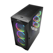 foto de CAJA ATX SHARKOON REV300 2XUSB3.0 RGB SIN FUENTE NEGRO