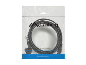 foto de CABLE ALIMENTACION LANBERG VDE CEE 7/7 A IEC 320 C5 3M