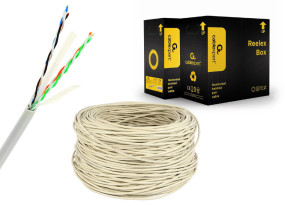 foto de CABLE RED GEMBIRD UTP CAT6 TRENZADO PREMIUM CCA AWG24 BOBINA 305M GRIS