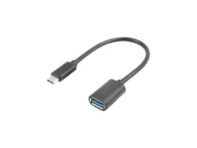 foto de ADAPTADOR USB LANBERG USB-C M 3.1 A USB-A H 15CM OTG NEGRO