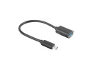 foto de ADAPTADOR USB LANBERG USB-C M 3.1 A USB-A H 15CM OTG NEGRO