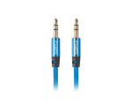 CABLE MINIJACK LANBERG 3.5MM M/M 3 PIN 2M PREMIUM AZUL