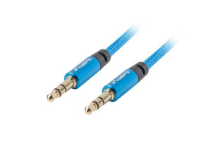 foto de CABLE MINIJACK LANBERG 3.5MM M/M 3 PIN 3M PREMIUM AZUL
