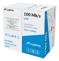 foto de BOBINA CABLE RED LANBERG UTP RJ45 100 MB/S SOLIDO CCA AWG24 305M  NARANJA