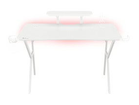 foto de MESA GAMING GENESIS HOLM 320 RGB BLANCA CARBONO