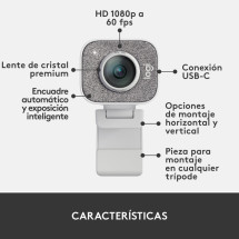 foto de WEBCAM LOGITECH STREAMCAM FHD 1920X1080PX BLANCA